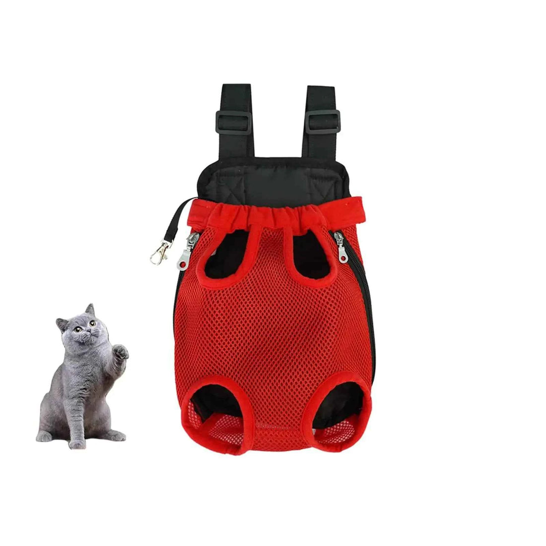 Portable Pet Front Carrier Backpack – Red