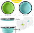 2-Pack Collapsible Cat Bowls with Lids – Portable Travel Pet Feeders (17oz)
