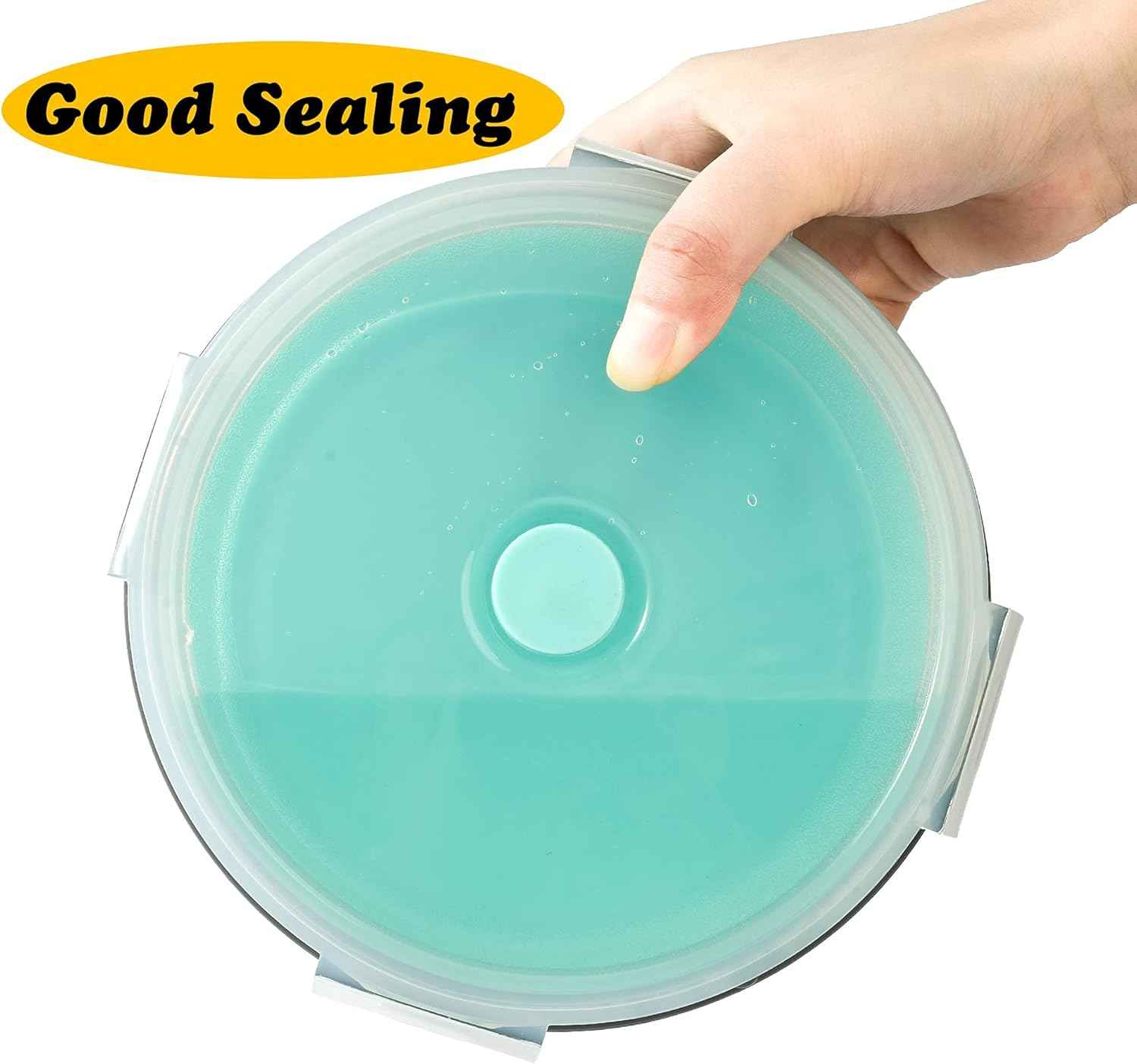 2-Pack Collapsible Cat Bowls with Lids – Portable Travel Pet Feeders (17oz)