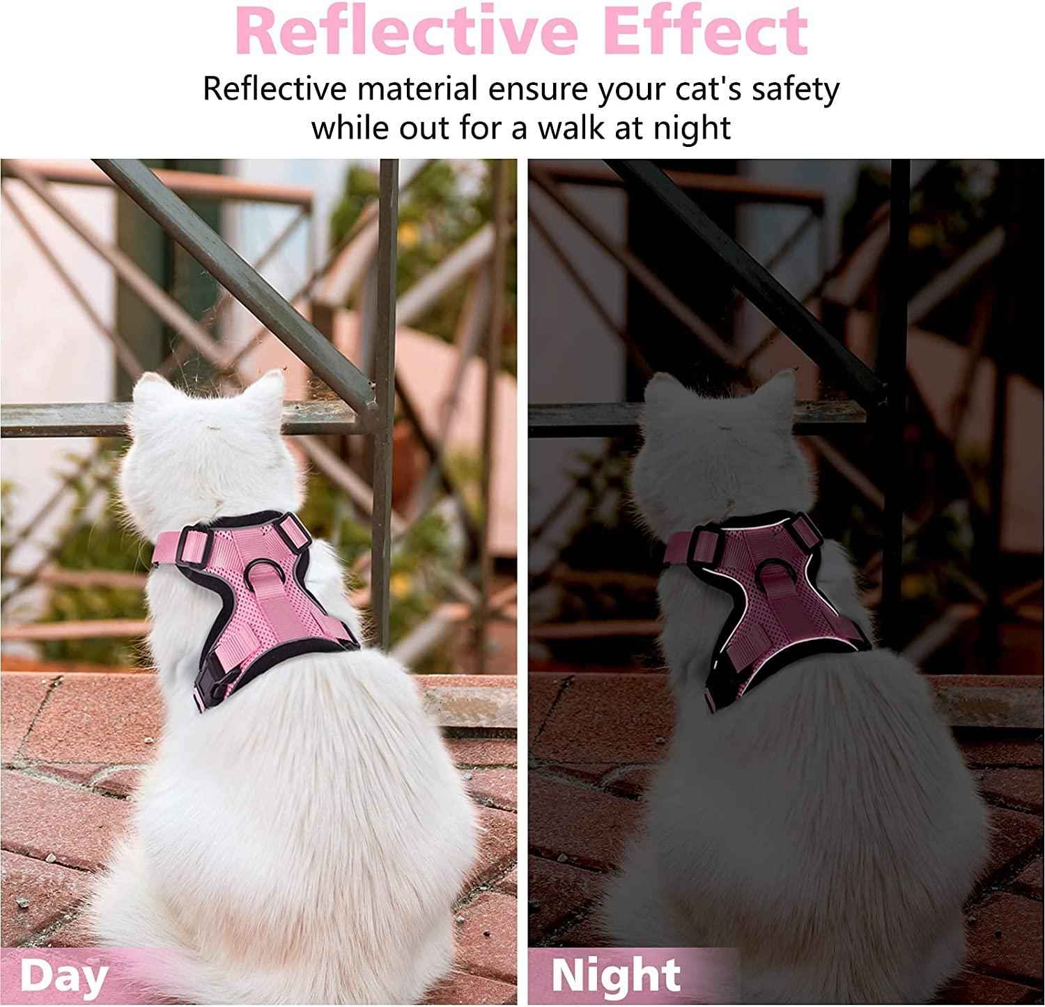 Reflective Cat Harness & Leash Set – Escape-Proof, Adjustable & Comfortable