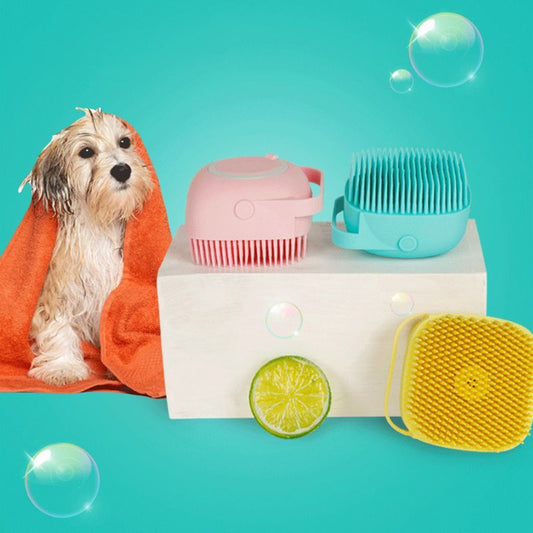 Soft Silicone Pet Grooming Brush  - 1 - My Store