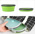 2-Pack Collapsible Cat Bowls with Lids – Portable Travel Pet Feeders (17oz)