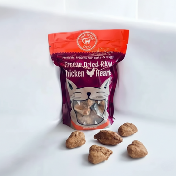 Pure Chicken Hearts - Freeze Dried Treats for Pets 2.5 oz - Grain-Free